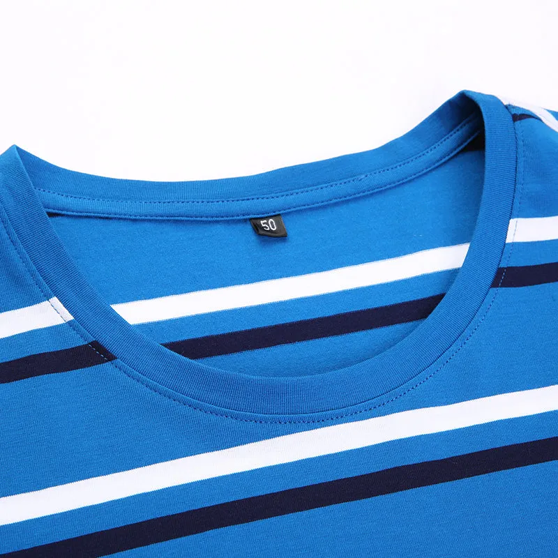 2019 New Fashion Brand T Shirt For Men O Neck Trending Street Wear Tops Summer Striped Boys Short Sleeve T-Shirt Mens Clothing