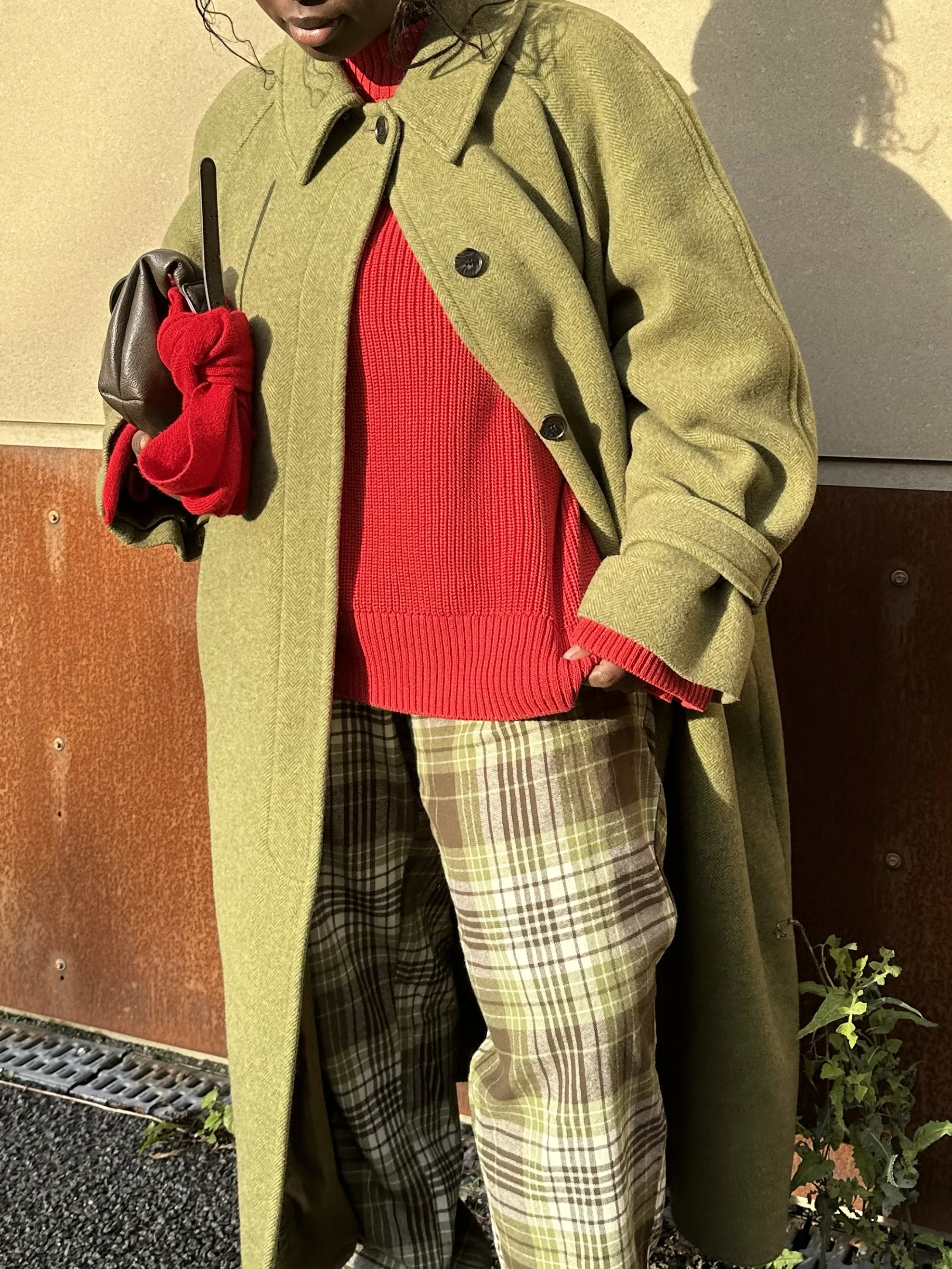 Alexa - Brushed Cotton Trousers in Green Forest Tartan