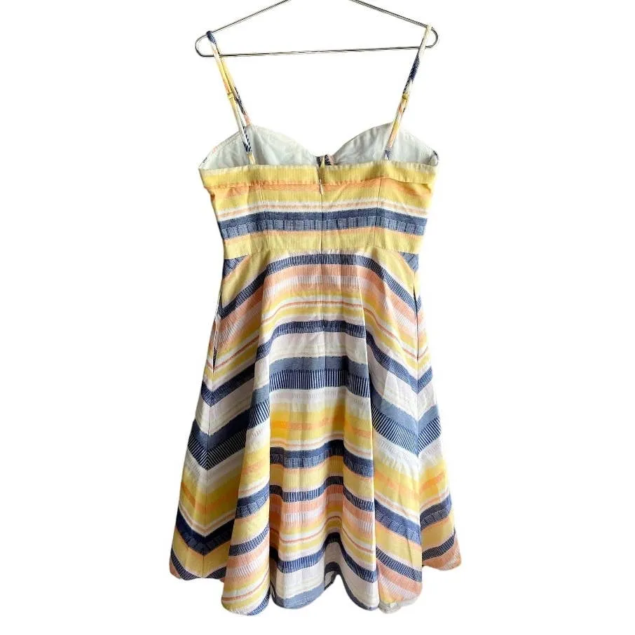 Anthropologie Hutch Marissa Striped Bow Tie Dress Size 10 New