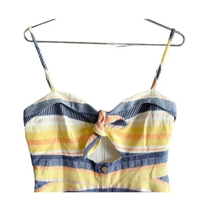 Anthropologie Hutch Marissa Striped Bow Tie Dress Size 10 New