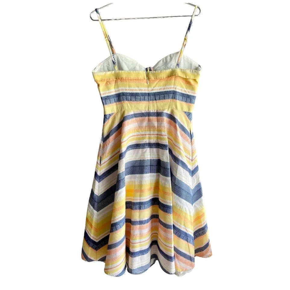 Anthropologie Hutch Marissa Striped Bow Tie Dress Size 10 New