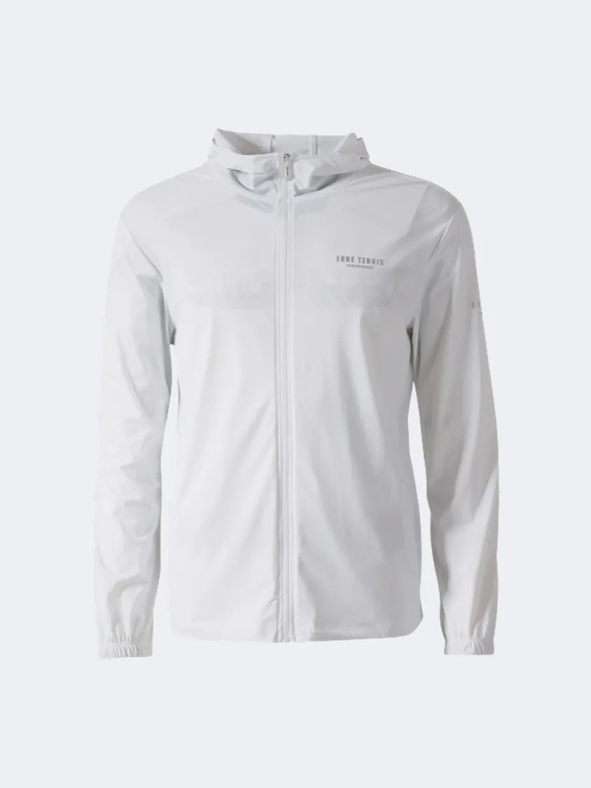 Erke Knitted Sports Men Lifestyle Jacket White