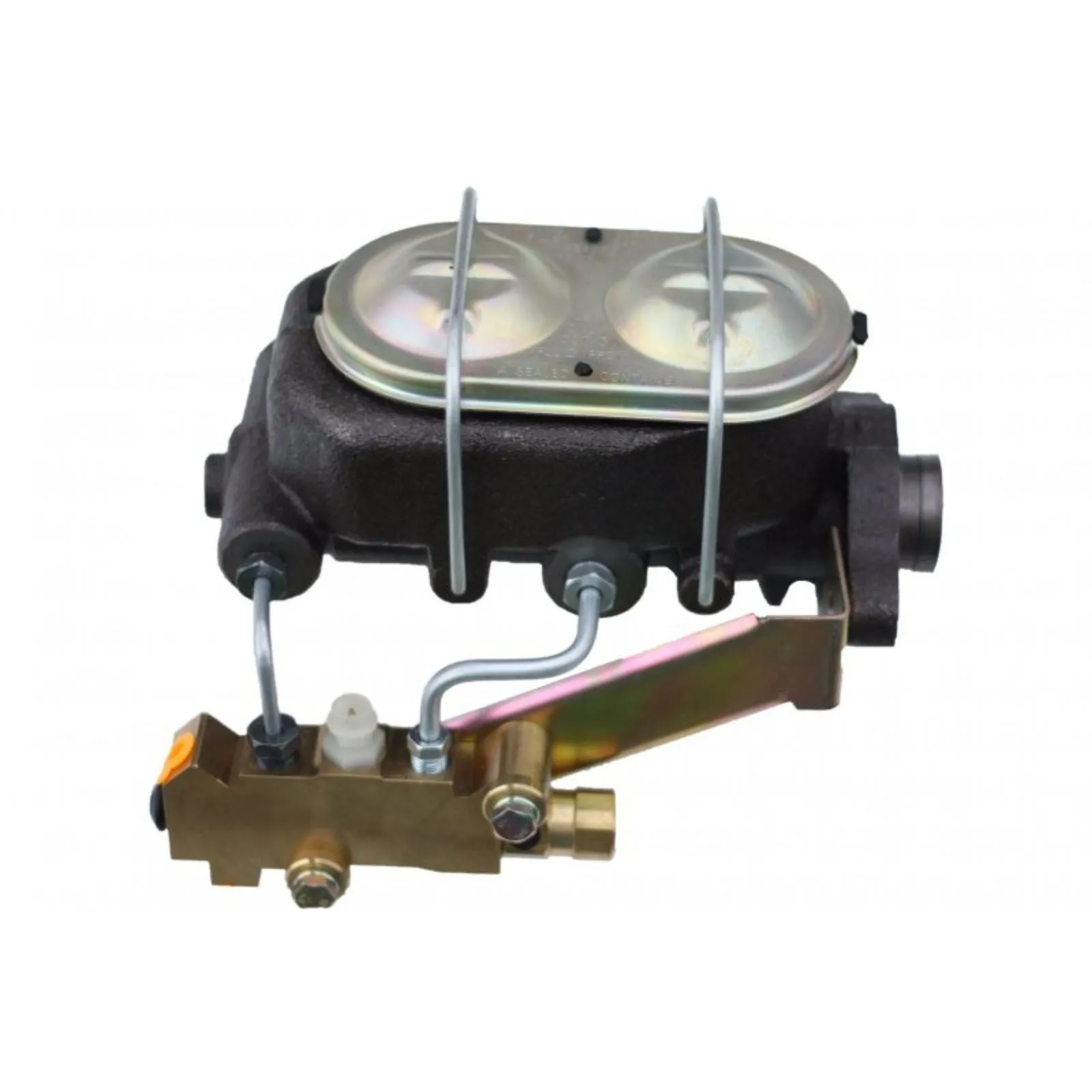 Leed Master Cylinder and Booster - 1-1/8 in Bore - Dual Integral Reservoir - 7 in OD - Dual Diaphragm - Zinc Oxide - GM Fullsize Truck 1967-72