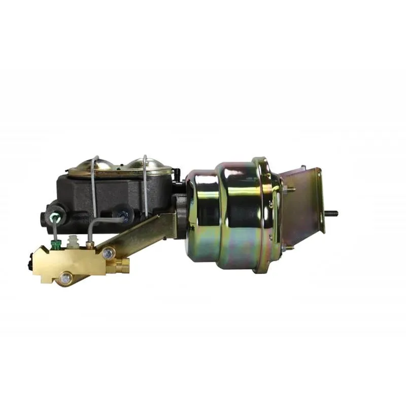 Leed Master Cylinder and Booster - 1-1/8 in Bore - Dual Integral Reservoir - 7 in OD - Dual Diaphragm - Zinc Oxide - GM Fullsize Truck 1967-72