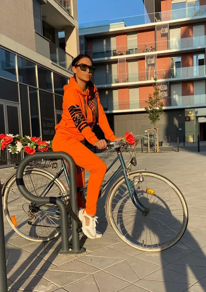 MissQ Orange Hoodie Two Piece Training Set