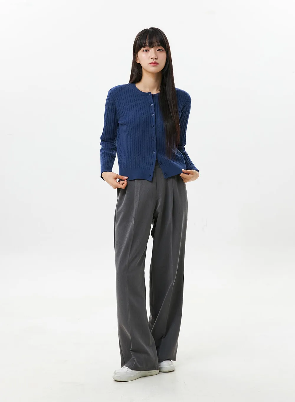 Pintuck Wide Fit Trousers OS305