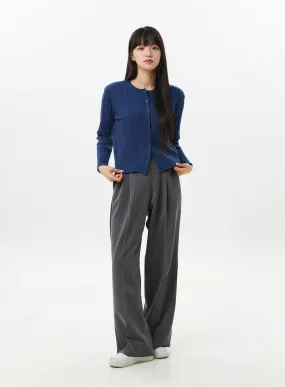 Pintuck Wide Fit Trousers OS305