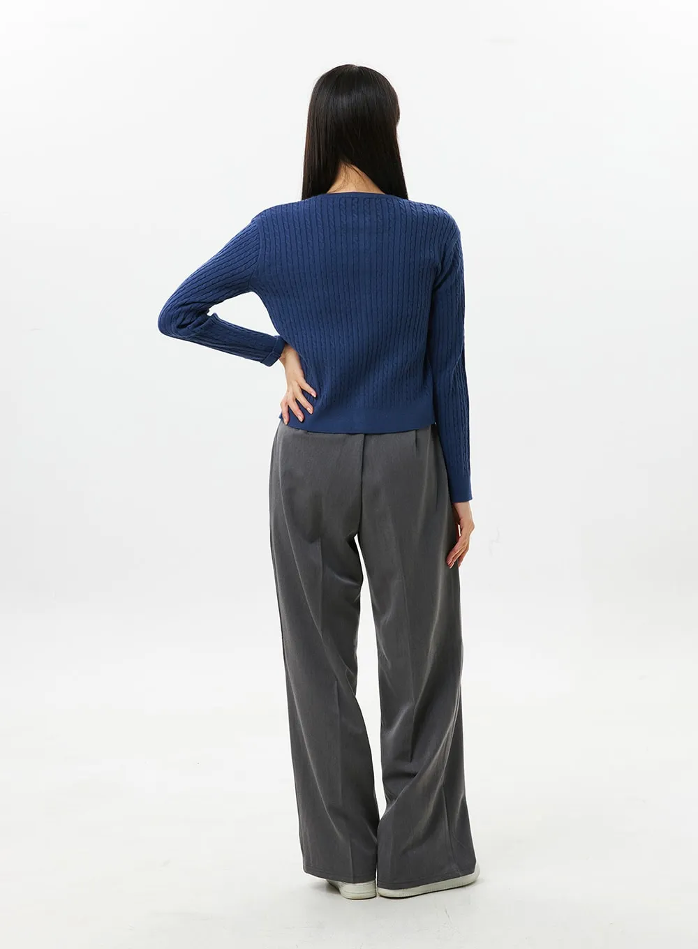 Pintuck Wide Fit Trousers OS305
