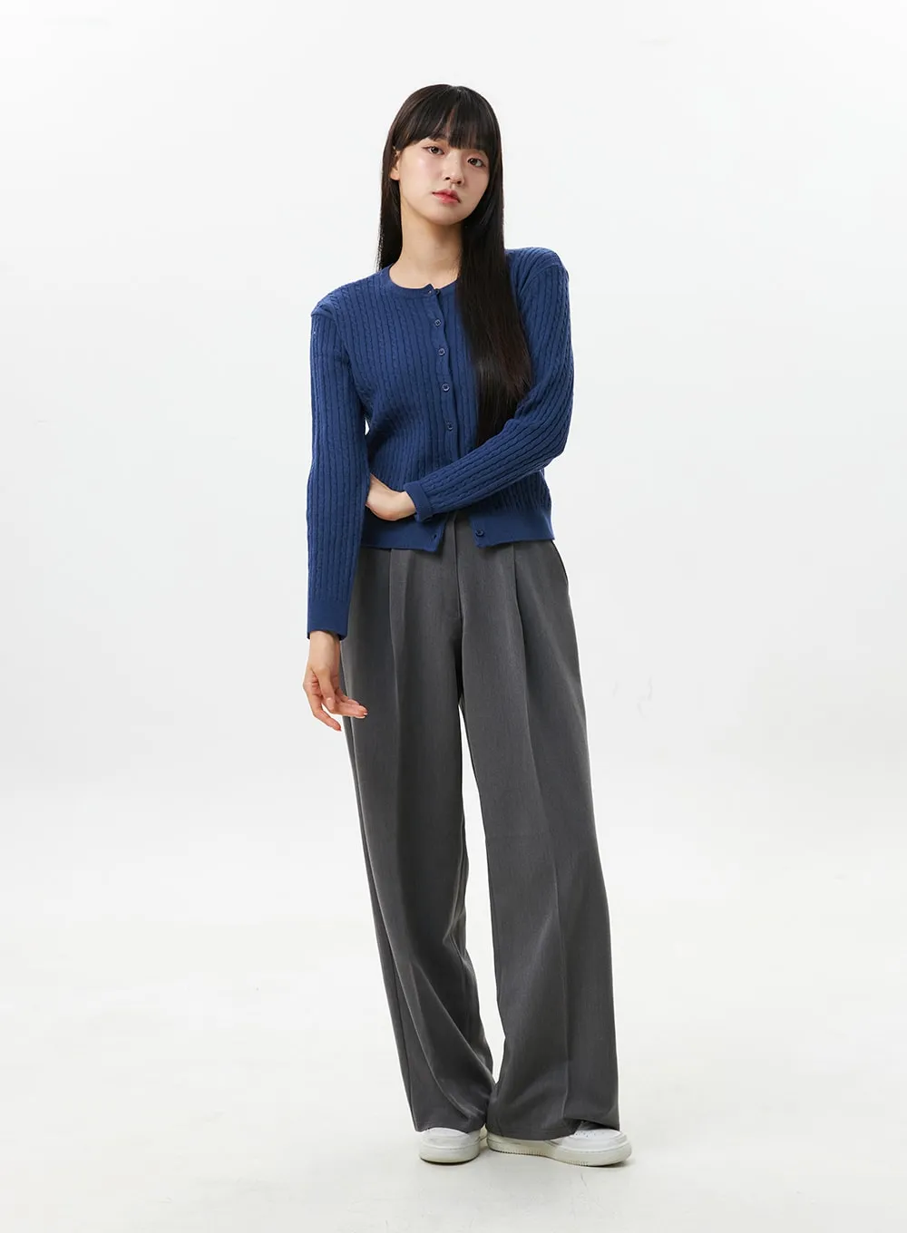 Pintuck Wide Fit Trousers OS305