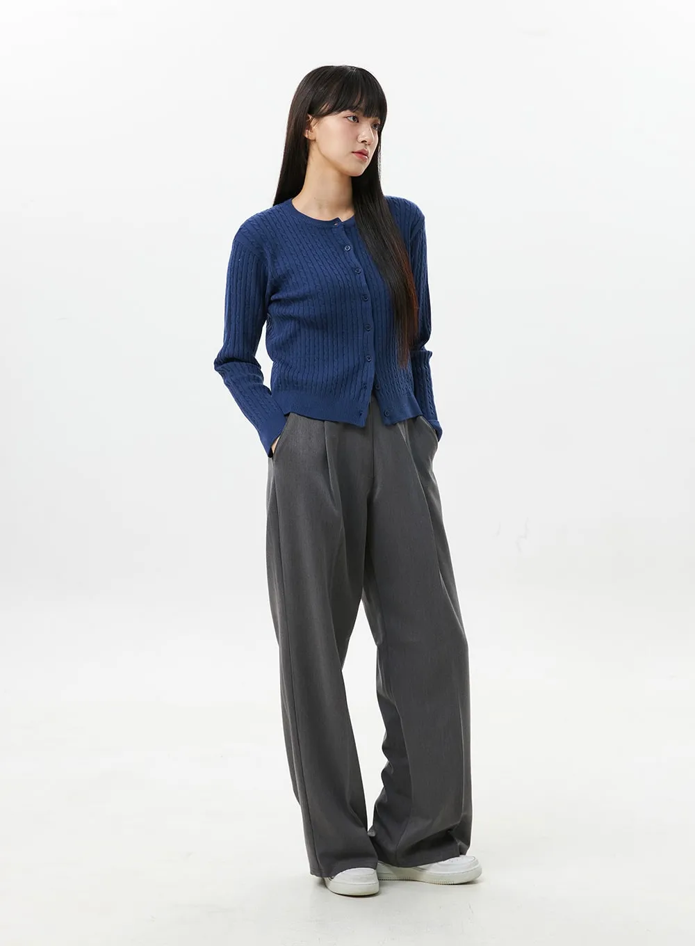 Pintuck Wide Fit Trousers OS305