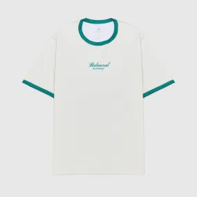 Plaza Ringer T-Shirt - Cream / Green