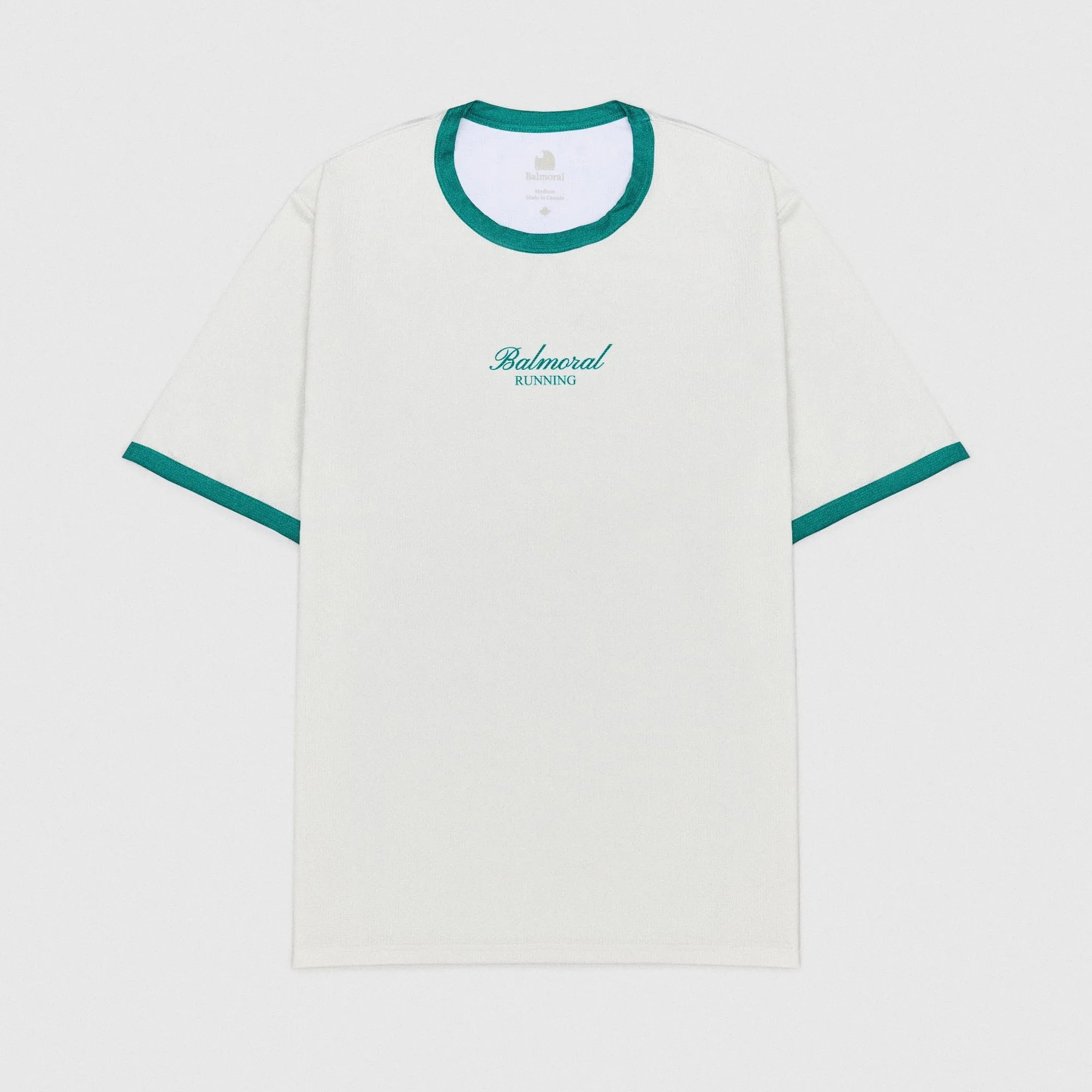 Plaza Ringer T-Shirt - Cream / Green