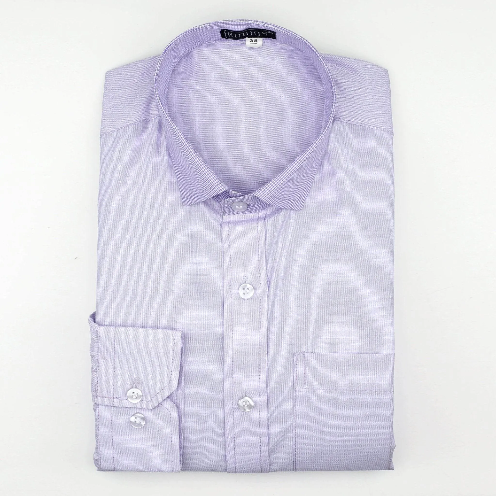 Purple Checkered Cotton Shirt