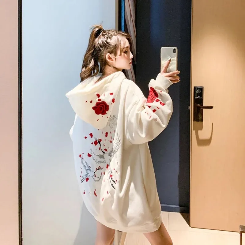 Rose Loose Fit Hoodie