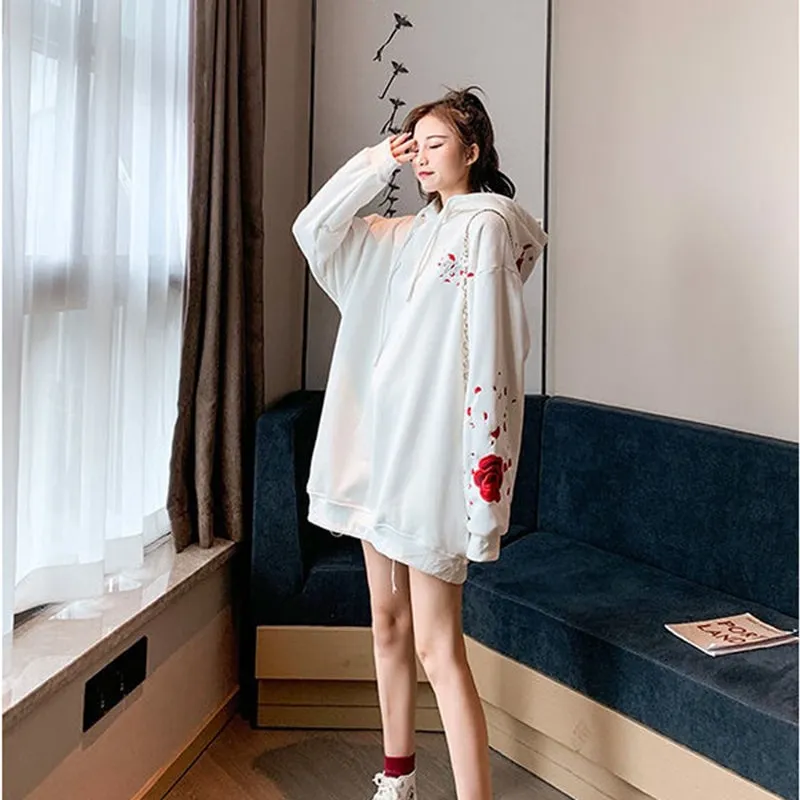 Rose Loose Fit Hoodie