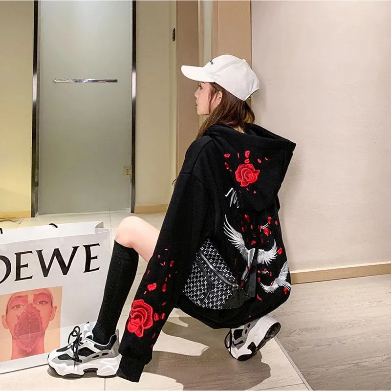 Rose Loose Fit Hoodie