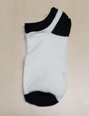 SF1057 White Black Low Cut Socks