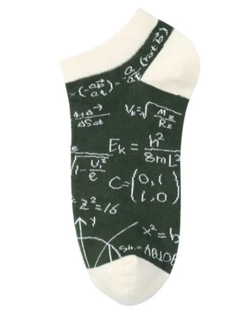 SF1182 Green Math Whiz Low Cut Socks