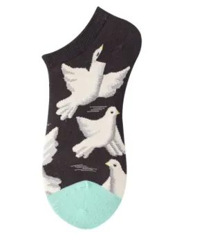 SF1189 Dark Gray Dove Low Cut Socks