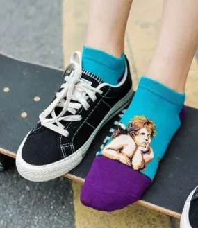 SF371 Turquoise Cupid Low Cut Socks