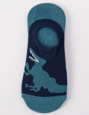 SF420 Pale Blue Dinosaur Low Cut Socks