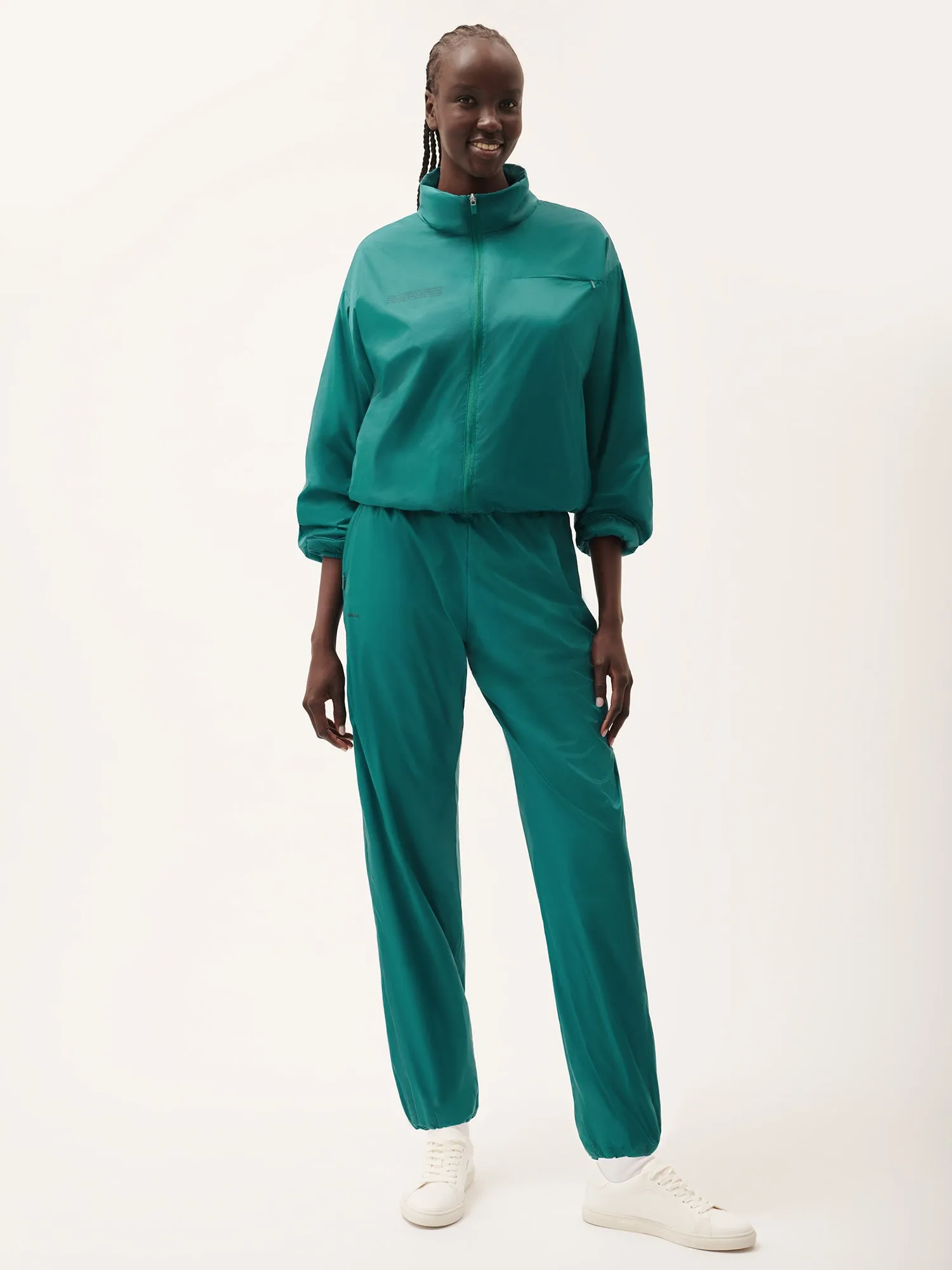 Womens DNA Recycled Nylon Track Pants—scarab teal